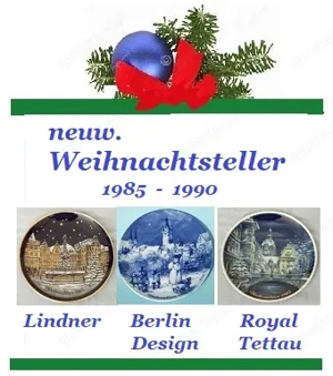 neuwertige Weihnachtsteller 1985 - 1990