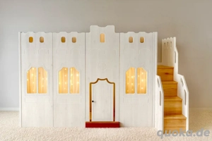 Massivholz Hochbett 90*200 silenta Traumburg- Kinderzimmer