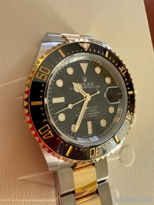 Rolex sea Dweller bicolor 2024 uhrmit Armbände + Zubehör set und verpakung  + rechnung