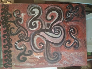 Acryl Öl Gemälde Triskele