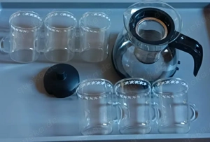 Teebereiter mit 6 Teetassen