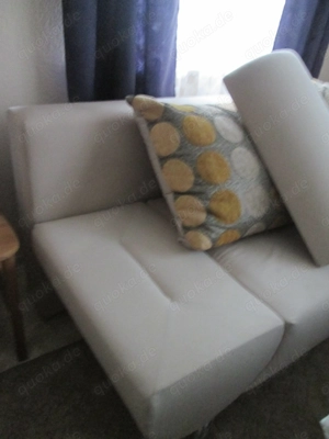 Stoffcouch beige - Schlafcouch