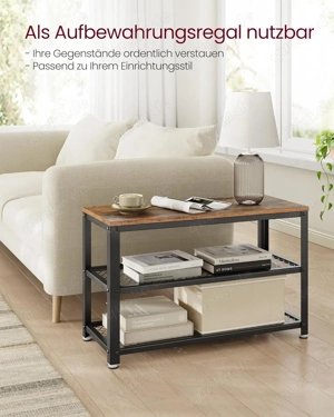 Schuhbank, Schuhregal mit 2 Gitterablagen, Aufbewahrung für Schuhe, 30 x 73 x 45 cm