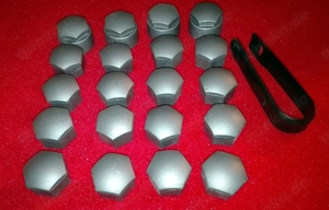 Radschraube Abdeckung Kappe Sicherung grau SW17 Abzieher 321.601.173.B - 4F0.601.173.A - 8D0.012.244