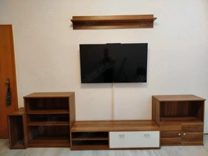 Anbauwand Regale Schrank Wandboard TV Lowboard Hifi Rack Nussbaum Nachbildung
