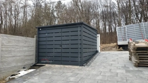    Blechgaragen Müllhaus Gehäuse für Mülltonnen 