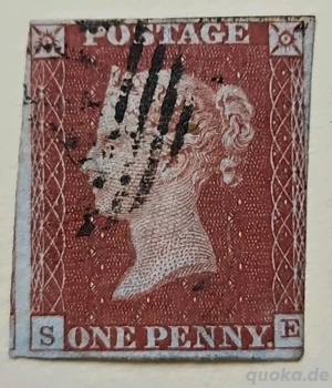 Briefmarke one penny 