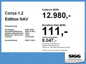 Opel Corsa 1.2 Edition NAV Tempomat Garantie Bild 4