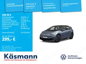 Volkswagen ID.3 Pro 58kWh NAVI KAM SHZ ACC KEYLESS