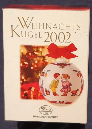 Weihnachtsdekoration: Hutschenreuther Weihnachtskugel   2002 im Geschenkkarton