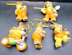 Osterhasen, 6 Stück, Keramik zum Hängen Hase, Oste