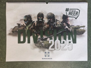 Bundeswehr Kalender 2025  Division 2025  Neu unben