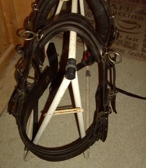 Einspännergeschirr schwarzes Leder Gr. P Bild 2