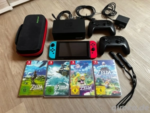Nintendo Switch 1 spiele Konsole set mit guter Zubehör und Zelda spiel  4