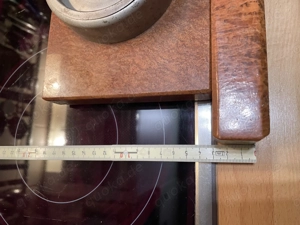 Tischuhr Art Deco aus Stein rötlich mechanisch  Bild 5