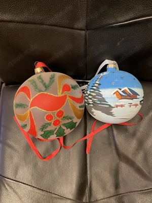 Christbaumkugeln Designer, Glas handgemalt 