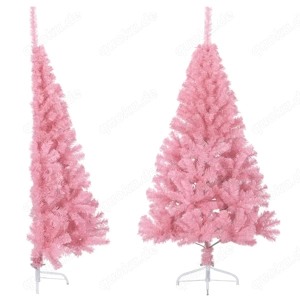 Künstlicher Halb-Weihnachtsbaum Rosa 120-240cm aus PET (5Größen)