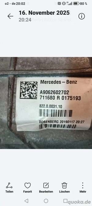 Getriebe Mercedes Sprinter 6 Gang