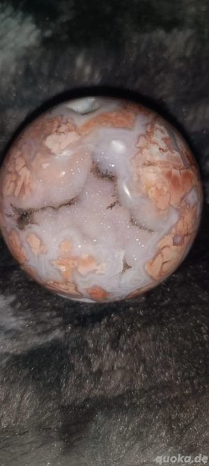 Mineralien Edelstein Pink Petal Achat Kugel 