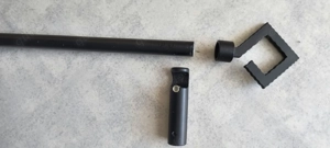 dezent elegante Vorhangstang - schwarz, Metall