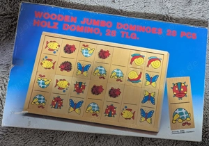 Holz - Jumbo - Dominosteine mit Tiermotiven im guten Zustand, ab 3 Jahre geeignet