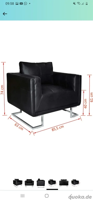 Ledersessel neuwertig preis 279,-  jetzt 100,- 