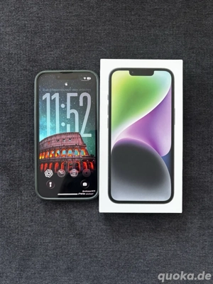 Apple iPhone 14 256GB schwarz mit verpakung + Zubehör set und Akku : 97% 