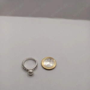 Ring Damen Modeschmuck Farbe Silber mit Perle