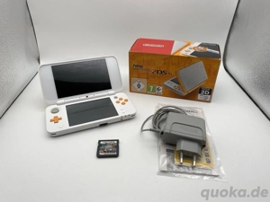 Nintendo 2Ds XL weib orange sehr guter spiele Konsole set mit verpakung 