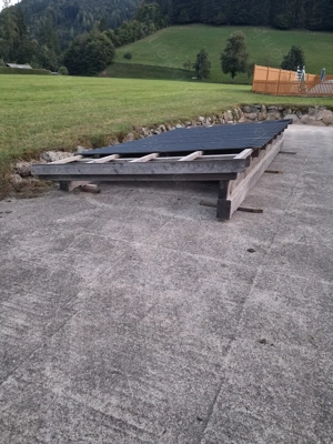 Holzdach für Container