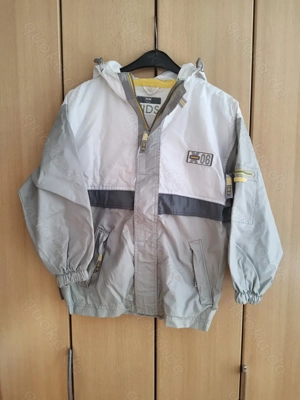 Jacke  Übergangsjacke  von  TCM  -  Gr.  134     140  -  Grau - weiß
