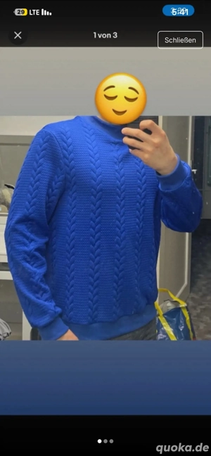 Winterpullover Herren   Blau   Größe L   Warm & Bequem