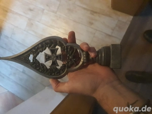 Sammlerobjekt Fahnenaufsatz mit Eisernem Kreuz 1914   Metall auf