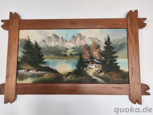 Ölgemälde Alpenpanorama signiert 