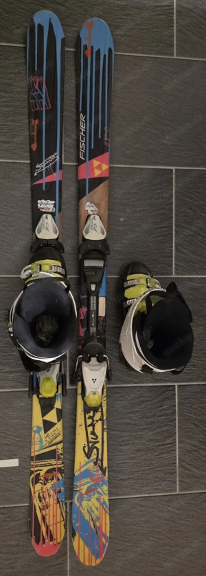 Ski Fischer Twintip ca. 141 cm + Ski Schuhe Gr. 37 (MP 23,5)