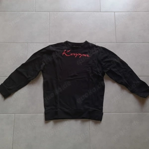 Kappa Damenpullover   Schwarz mit rosa Schriftzug   Größe L