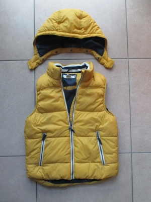 Schöne Steppjacke mit abnehmbarer Kapuze in gelb Größe 164 - Neu