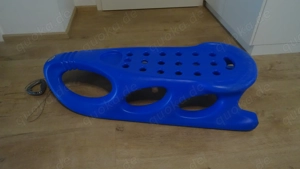 Schlitten, Rodel, blau, VW, Kunststoff, gebraucht, Länge ca 110cm zwei Personen.