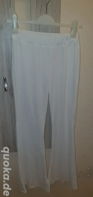 Weiße Schlaghose Highwaist Größe S