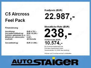 Citroen C5 Aircross Feel Pack LED+2xKlima+360+Kam.+PDC Bild 4