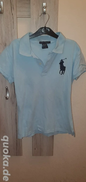Ralph Lauren Damen Poloshirt custom fit Hellblau Größe 38(M) 