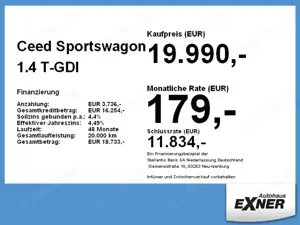 Kia Ceed SW / cee'd SW Ceed Sportswagon 1.4 T-GDI GT LINE AHK+Alcantara Bild 2