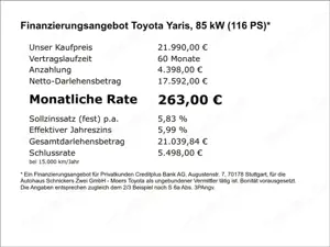 Toyota Yaris TEAM-D+COMFORT-PAKET+SHZ+KAMERA+GJ-RÄDER ! Bild 4