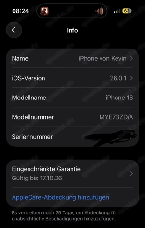 Iphone 16 | 128gb | wie neu