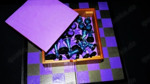 Viola Schachspiel Schachfiguren + Holzkassette + Schachbrett Chess Einmalig Handmade Bild 8