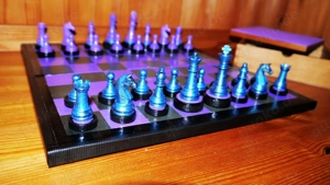 Viola Schachspiel Schachfiguren + Holzkassette + Schachbrett Chess Einmalig Handmade Bild 2