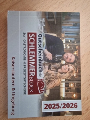 Angebot! Schlemmerblock Region Kaiserslautern 2025 2026 bis Dezember 2026 gültig