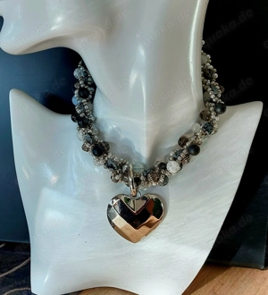 Perlenkette Winterherz 