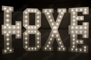Vermiete Vermietung zum mieten leihen XXL 120cm LED LOVE Leuchtbuchstaben Hochzeit Verlobung Antrag