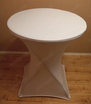 Vermiete Vermietung zum mieten leihen rent Stehtisch Stehtische 80cmx110cm mit oder ohne Hussen